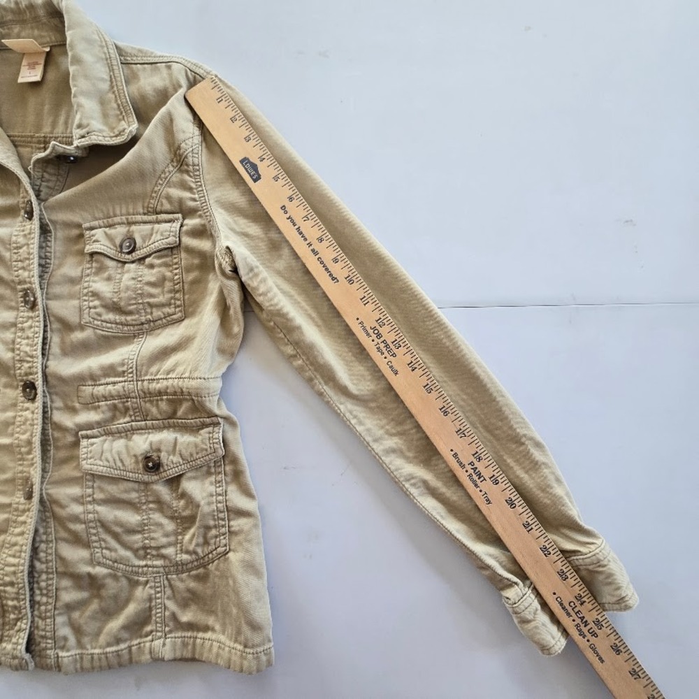 Mossimo Utility Field Jacket Womens Large Khaki Tan Safari‎ Gorpcore Military - Picture 9 of 14